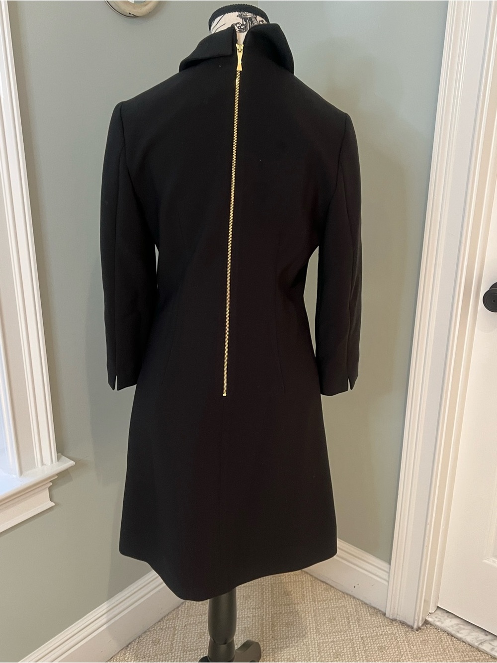Kate Spade Black A-line Dress w/ Jewel Adorned Collar | Size 4 | Great Condition - Picture 6 of 15